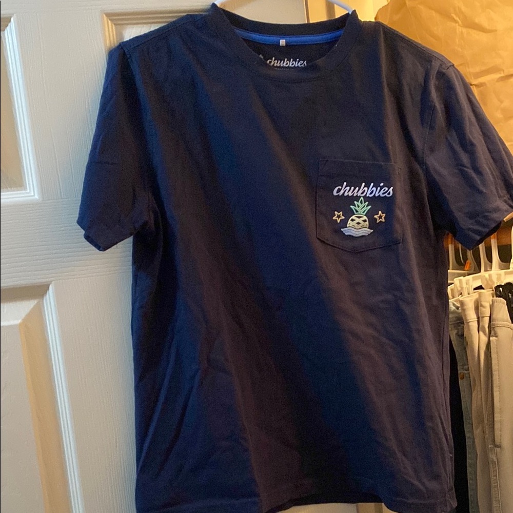 Chubbies Deep Blue Tee with Embroidered Pocket